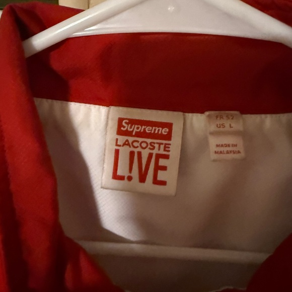 Supreme x Lacoste Red and White Lightweight Jacket - Picture 3 of 5